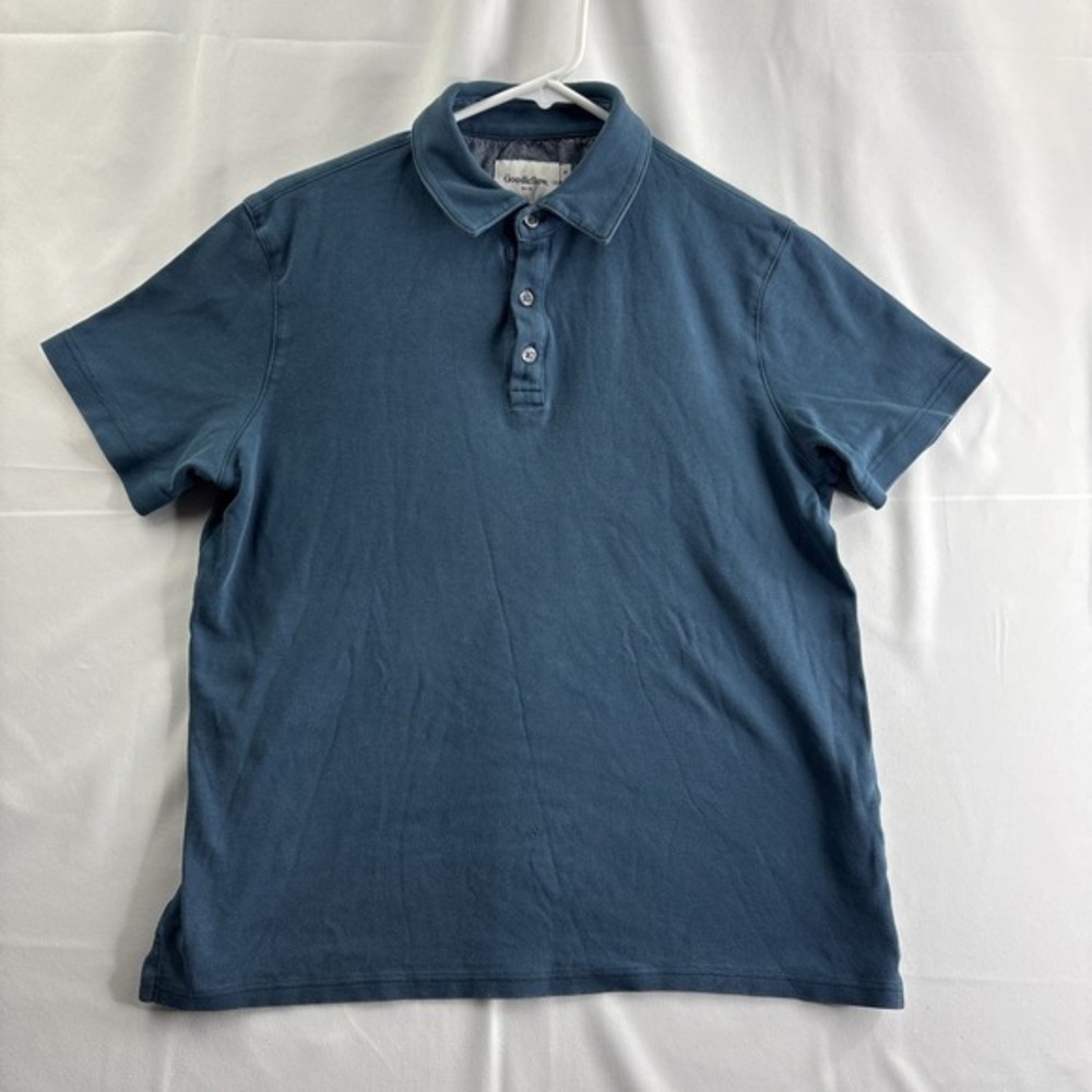 Goodfellow & Co Collared T Shirt Men's Medium Medium‎ Blue Short Sleeve